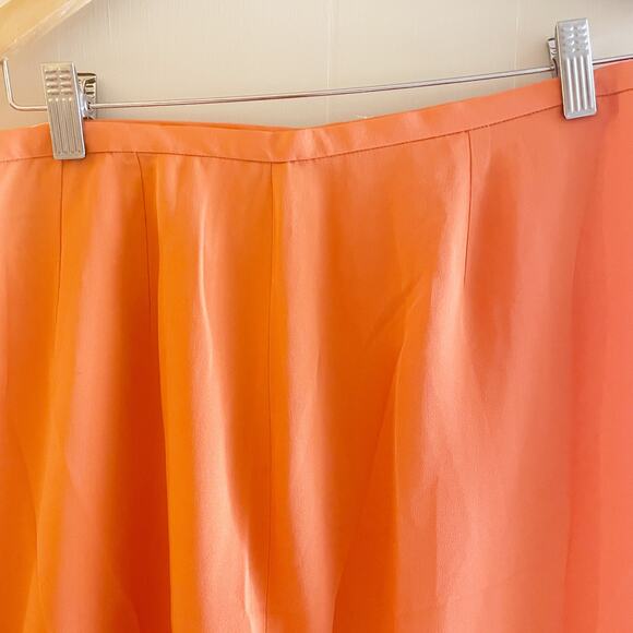 Dana Buchman Silk Blend Orange Career Skirt Women's Size 12 NWT - Picture 3 of 7